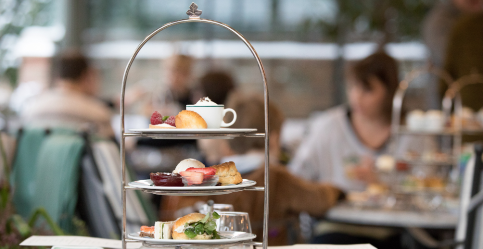 A photograph of an afternoon tea